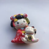 Girl Japan Fridge Magnet 3D Resin