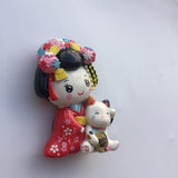 Girl Japan Fridge Magnet 3D Resin