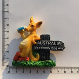 Kangaroo Australia Fridge Magnet 3D Resin