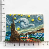 Van Gogh Starry Night Netherlands Holland Fridge Magnet 3D Resin