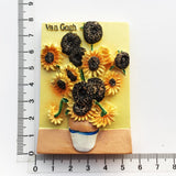 Van Gogh Sunflower Netherlands Holland Fridge Magnet 3D Resin