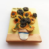 Van Gogh Sunflower Netherlands Holland Fridge Magnet 3D Resin