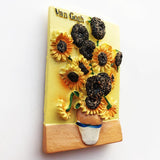 Van Gogh Sunflower Netherlands Holland Fridge Magnet 3D Resin