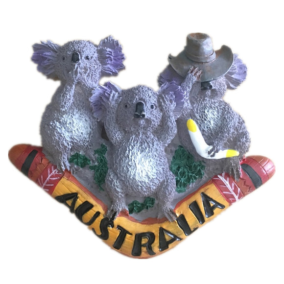 Koala Family Australia Fridge Magnet 3D Resin