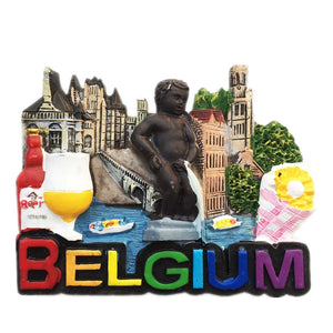 Brussels Belgium Fridge Magnet 3D Resin