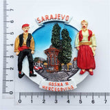 Sarajevo Bosnia and Herzegovina Fridge Magnet 3D Resin