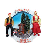 Sarajevo Bosnia and Herzegovina Fridge Magnet 3D Resin