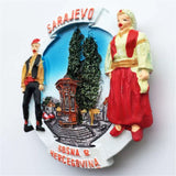 Sarajevo Bosnia and Herzegovina Fridge Magnet 3D Resin