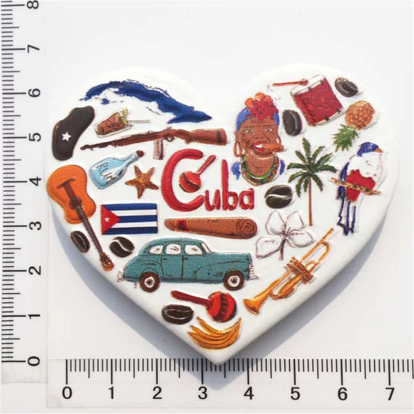 Cuba Fridge Magnet 3D Resin