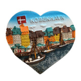 Copenhagen Denmark Fridge Magnet 3D Resin