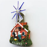 Windmill Holland Netherlands Fridge Magnet 3D Resin