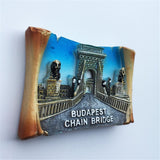 Chain Bridge Budapest Hungary Fridge Magnet 3D Resin