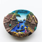 Floating Market Thailand Fridge Magnet 3D Resin