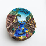 Floating Market Thailand Fridge Magnet 3D Resin