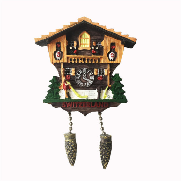 Cuckoo Clock Switzerland Fridge Magnet 3D Resin