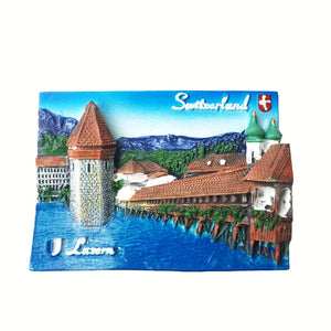 Lucerne Switzerland Fridge Magnet 3D Resin