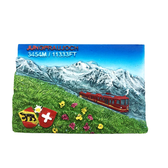 Jungfraujoch Switzerland Fridge Magnet 3D Resin