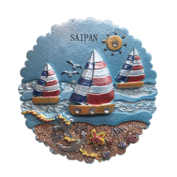 Saipan Sea Life USA America Fridge Magnet 3D Resin