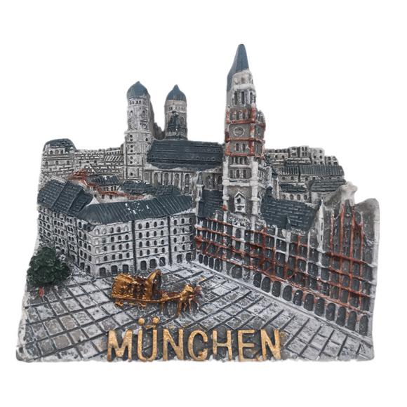 Marienplatz Munich Germany Fridge Magnet 3D Resin