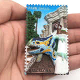 Barcelona Park Guell Spain Fridge Magnet 3D Resin