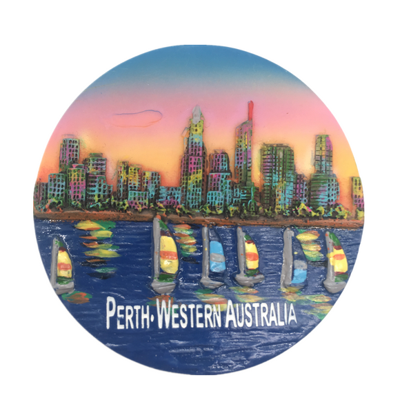 Perth Australia Fridge Magnet 3D Resin