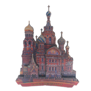 Saint Petersburg Russia Fridge Magnet 3D Wood