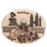 Kuala Lumpur Malaysia Fridge Magnet 3D Wooden