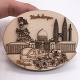 Kuala Lumpur Malaysia Fridge Magnet 3D Wooden