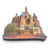 Moscow Russia Fridge Magnet 3D Wooden