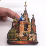 Moscow Russia Fridge Magnet 3D Wooden