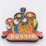 Moscow Russia Fridge Magnet 3D Wooden