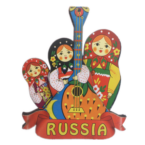 Moscow Russia Fridge Magnet 3D Wooden