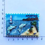 Mauritius Fridge Magnet 3D Resin