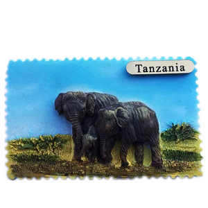 Elephant Tanzania Fridge Magnet 3D Resin