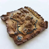 Map Australia Fridge Magnet 3D Resin