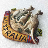 Kangaroo Family Australia Fridge Magnet 3D Resin