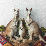 Kangaroo Family Australia Fridge Magnet 3D Resin