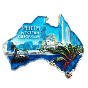 Perth Australia Fridge Magnet 3D Resin