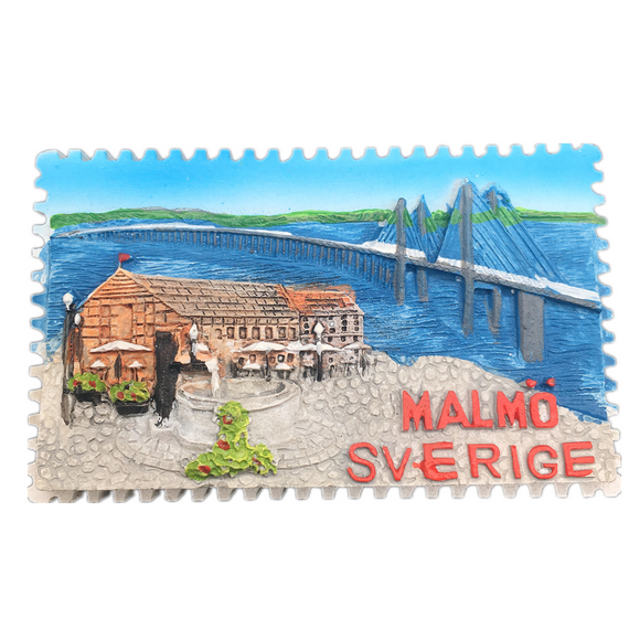 Malmo Sweden Fridge Magnet 3D Resin