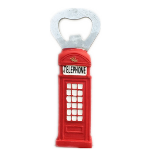 Telephone Box London England UK Fridge Magnet Bottle Opener 3D Resin