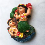 Hawaii Dancing USA America Fridge Magnet 3D Resin