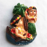 Hawaii Dancing USA America Fridge Magnet 3D Resin