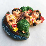 Hawaii Dancing USA America Fridge Magnet 3D Resin