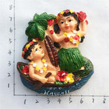 Hawaii Dancing USA America Fridge Magnet 3D Resin