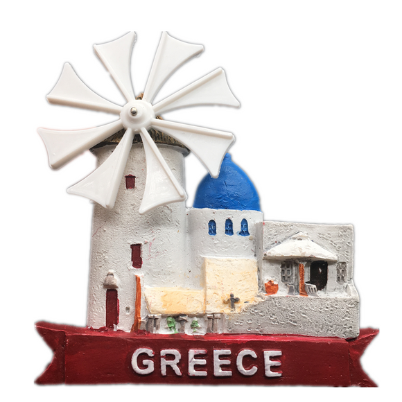 Mykonos Santorini Greece Fridge Magnet 3D Resin