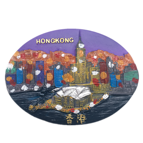 Hong Kong China Fridge Magnet 3D Resin