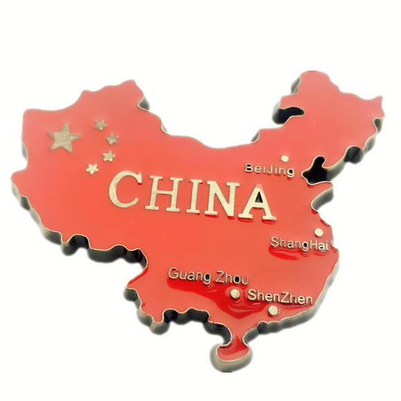 China Map Fridge Magnet Metal Craft