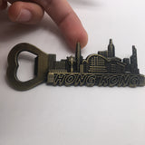 Hong Kong China Fridge Magnet Bottle Opener Metal Craft