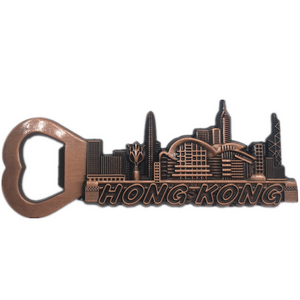 Hong Kong China Fridge Magnet Bottle Opener Metal Craft