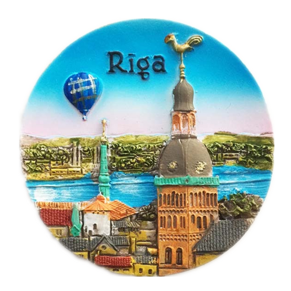 Riga Latvia Fridge Magnet 3D Resin